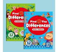 Shein 1 Libro - Libro de actividades de diferencias ocultas, que incluye 32 juegos de observación interactivos y ejercicios de memoria | Entrenamiento de at