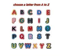 Shein 1 Lindo y colorido accesorio de bricolaje con letras inglesas + Accesorios de shoe para la temporada de regreso a clases, accesorios de PVC shhoes, ad