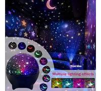 Shein 1 Luz ambiente de noche estrellada LED con múltiples patrones de color, el último proyector de estrellas y luna, ocho efectos de luz de cielo estrella