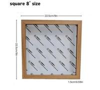 Shein 1 marco de fotos de madera de estilo sencillo de 7" de tamaño múltiple, marco de fotos cuadrado de sobremesa, utilizado para decoración del hogar, par