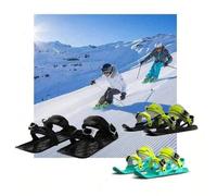 Shein 1 Mini Esquí, Equipo de Deportes de Invierno de Snowboard Corto, Con Fijador Portátil Ajustable, Que Admite Desmontaje Rápido