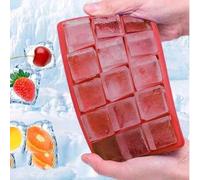 Shein 1 Molde de cubitos de hielo, molde de silicona, rejilla de hielo de silicona, caja de almacenamiento de hielo congelado, hogar con tapa, cubitos de hi