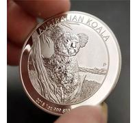 Shein 1 moneda conmemorativa de réplica no magnética del animal koala australiano Elizabeth, adorno de moneda conmemorativa, regalo divertido para amigos, r