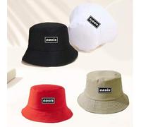 Shein 1 o 2 paquetes de gorras de pareja con patrón de letra Oasis colorido, adecuadas para exteriores, viajes, vacaciones en la playa, protección solar, es