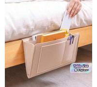 Shein 1 Organizador colgante de fieltro de lana con 2 bolsillos para cama, sofá, mesa, control remoto, revista, accesorios imprescindibles para el hogar