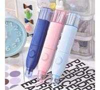 Shein 1 paquete, borrador eléctrico de astronauta de dibujos animados, borrador eléctrico automático de estilo bolígrafo de color azul, borrador de lápiz es