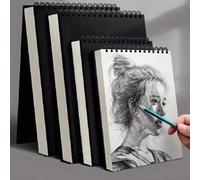 Shein 1 paquete con 30 hojas, libreta de bocetos, libreta de dibujo con espiral en la parte superior, libreta de arte libre de ácido para dibujar, pintar, e