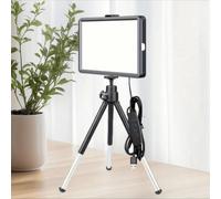 Shein 1 paquete Luz de relleno de 6 pulgadas con soporte de trípode telescópico de dos secciones, panel de lámparas de video LED para fotografía, iluminació