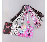 Shein 1 Paquete, Portacartas con Costura, Portacartas con Diseño Disney, Portacartas de Estudiante a Color de Mickey y Minnie, Portacartas con Costura en 3D
