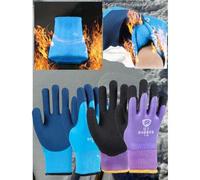 Shein 1 par/4 pares/10 pares Guantes de invierno de forro polar impermeables, duraderos, gruesos y cálidos de material de goma, adecuados para el sitio de c
