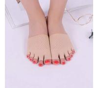 Shein 1 Par/5 Pares de Calcetines separadores de dedos de mujer de unicolor de terciopelo, antideslizantes, antiabrasión, delgados y transpirables, aptos pa