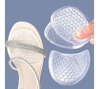 Shein 1 par de almohadillas de inserción para la parte delantera del pie para zapatos de mujer, almohadillas de silicona antideslizantes para aliviar el do