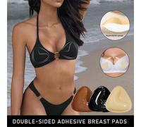 Shein 1 par de almohadillas para sujetador autoadhesivas de doble cara gruesas, invisibles y sin costuras, crean un aspecto talla grande voluminoso, ideales