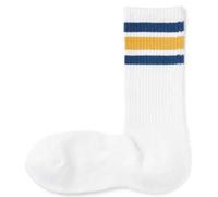 Shein 1 par de calcetines a rayas para hombres y mujeres, calcetines altos hasta la rodilla con tres rayas de colores, talla europea y americana, material p