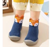 Shein 1 par de calcetines antideslizantes con diseño de dibujos animados para bebés de 0 a 2 años, aptos para niños que están aprendiendo a caminar