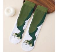 Shein 1 par de calcetines cómodos y casuales para hombres con estampado de garra de dinosaurio y pata de animal hasta el tobillo