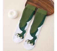 Shein 1 par de calcetines cómodos y casuales para hombres con estampado de garra de dinosaurio y pata de animal hasta el tobillo