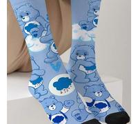 Shein 1 par de calcetines de mujer con diseño de Osos Amorosos, impresión digital 360 con los personajes Cheer Bear, Wish Bear y Heart Cheer Bear, calcetine