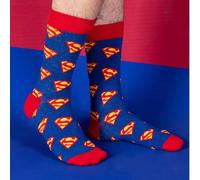Shein 1 par de calcetines de superhéroe de Superman, de dibujos animados, novedosos, divertidos, alegres y locos, adecuados para regalar en fiestas, calceti