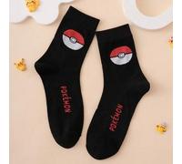 Shein 1 par de calcetines hasta el tobillo de hombre con diseño de Pikachu de la serie Pokémon, de colores múltiples, estilo personalizado y divertido. Ropa