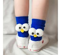 Shein 1 par de calcetines hasta la rodilla para niños con diseño de ojos 3D en caricatura para niños y niñas