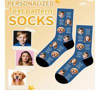 Shein 1 par de calcetines personalizables con cara, calcetines medianos para hombres con cualquier cara, calcetines personalizados con foto de chicos guapos