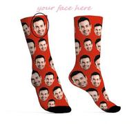 Shein 1 par de calcetines personalizados con cualquier rostro para niños, calcetines personalizados con foto para chicos guapos y chicas hermosas, calcetine