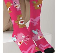 Shein 1 par de calcetines personalizados de la Osa del Amor de CARE BEARS para mujer, con estampado digital 360 de osos felices, osos deseosos, osos con for