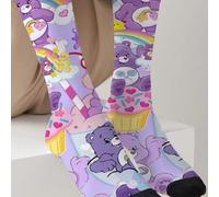 Shein 1 par de calcetines personalizados de la Osa del Amor de para mujer, con estampado digital 360 de osos felices, osos deseosos, osos felices con forma