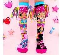Shein 1 par de calcetines por encima de la rodilla para niñas con decoración tejida en 3D y patrones de dibujos animados. Calcetines locos para todas las es