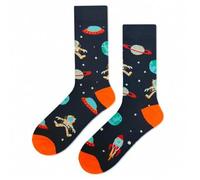 Shein 1 par de calcetines tipo tripulación para hombres (adecuados tanto para hombres como para mujeres), con un tema divertido de estilo espacial. El Body