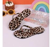 Shein 1 Par de chanclas de verano para niñas, con diseño con forma de corazón con rhinestones de moda y estampados aleatorios, apropiado para uso en exterio