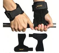 Shein 1 par de correas acolchadas para levantamiento de pesas con soporte para muñeca, modelo básico, correas de muñeca para gimnasio para levantamiento de