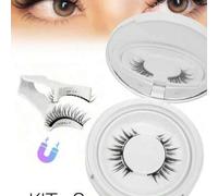 Shein 1 par de delineador magnético y set de pestañas postizas, fácil de usar sin pegamento, herramienta reutilizable de pestañas postizas adecuada para via