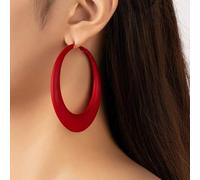 Shein 1 par de elegantes aros de aro con esmalte geométrico, diseño versátil