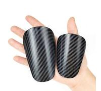 Shein 1 par de espinilleras mini profesionales ultraligeras reforzadas con fibra de carbono, almohadillas talla grande gruesas para la pierna de fútbol que