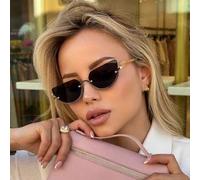 Shein 1 par de gafas de moda con montura metálica semi-redonda, gafas retro personalizadas y versátiles, adecuadas para hombres y mujeres, aptas para uso di