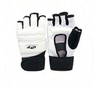 Shein 1 par de guantes de boxeo de PU con dedos medios, adecuados para adultos, hombres y mujeres, para entrenamiento de boxeo, saco de boxeo y taekwondo, p