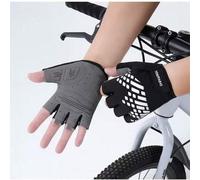Shein 1 par de guantes de ciclismo sin dedos, unisex, multiusos, antideslizantes, amortiguadores, transpirables y adecuados para ciclismo diario, fitness, p