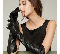 Shein 1 par de guantes largos de cuero sintético sexy, guantes ajustados para cosplay, adecuados para pole dance, estilo europeo y americano, para viajes, f