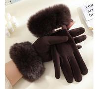 Shein 1 par de guantes sin dedos de unicolor, elegantes y casuales de poliéster, adecuados para actividades al aire libre en otoño/invierno