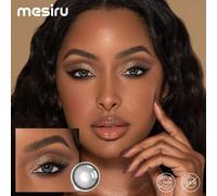 Shein 1 Par de lentes de contacto blandos de color gris de 14.5mm, aptos para uso diario, lentes cosméticos desechables anuales, MESIRU