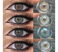 Shein 1 par de lentes de contacto de color de la colección Freshlady Aesthetic Eye Look Back To School Pupilentes de 14.2 mm para un look de belleza para bo