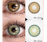 Shein 1 par de lentes de contacto de color de ojos suaves de uso diario, lentes de contacto cosméticos desechables anuales de 14.20-14.50mm en los colores S