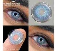 Shein 1 par de lentes de contacto de color natural Eyeshare para ojos, lentes de contacto azules, marrones, grises naturales con pupilas negras
