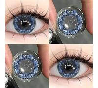 Shein 1 par de lentes de ojo de gato, contactos invisibles con diseño de perro