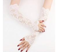 Shein 1 par de mangas protectoras de encaje dulces para el brazo con diseño sin dedos, transpirables y elásticas, perfectas para cubrir tatuajes o cicatrice