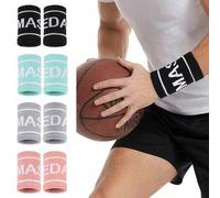 Shein 1 par de muñequeras deportivas elásticas y transpirables, de secado rápido y absorción de sudor, para baloncesto, voleibol, protección contra esguince