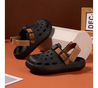 Shein 1 par de pantuflas infantiles con diseños de dibujos animados lindos, sandalias de EVA antideslizantes para la playa y uso al aire libre, adecuadas pa