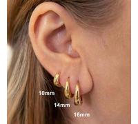 Shein 1 par de pendientes de aro brillantes de plata de ley 925 de 20 mm a 60 mm, para mujer, regalo de aniversario, novia, cumpleaños, uso diario, joyería